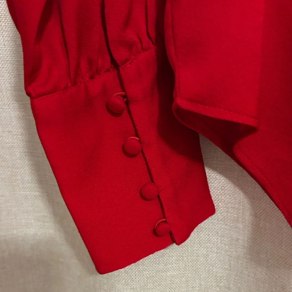 Ann Taylor Vibrant Red Blouse - Picture 3 of 7